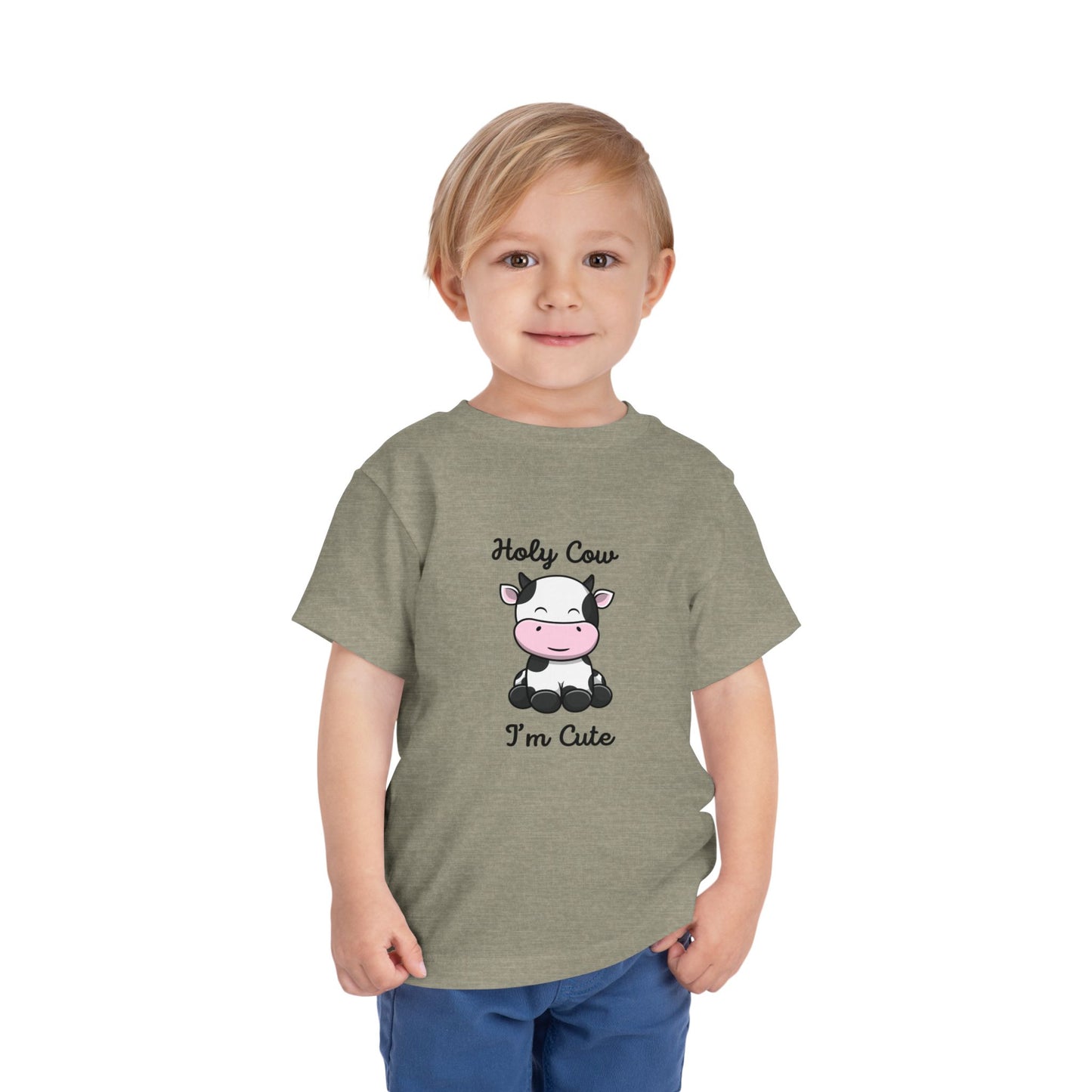 Holy Cow I'M Cute Toddler Short Sleeve Tee