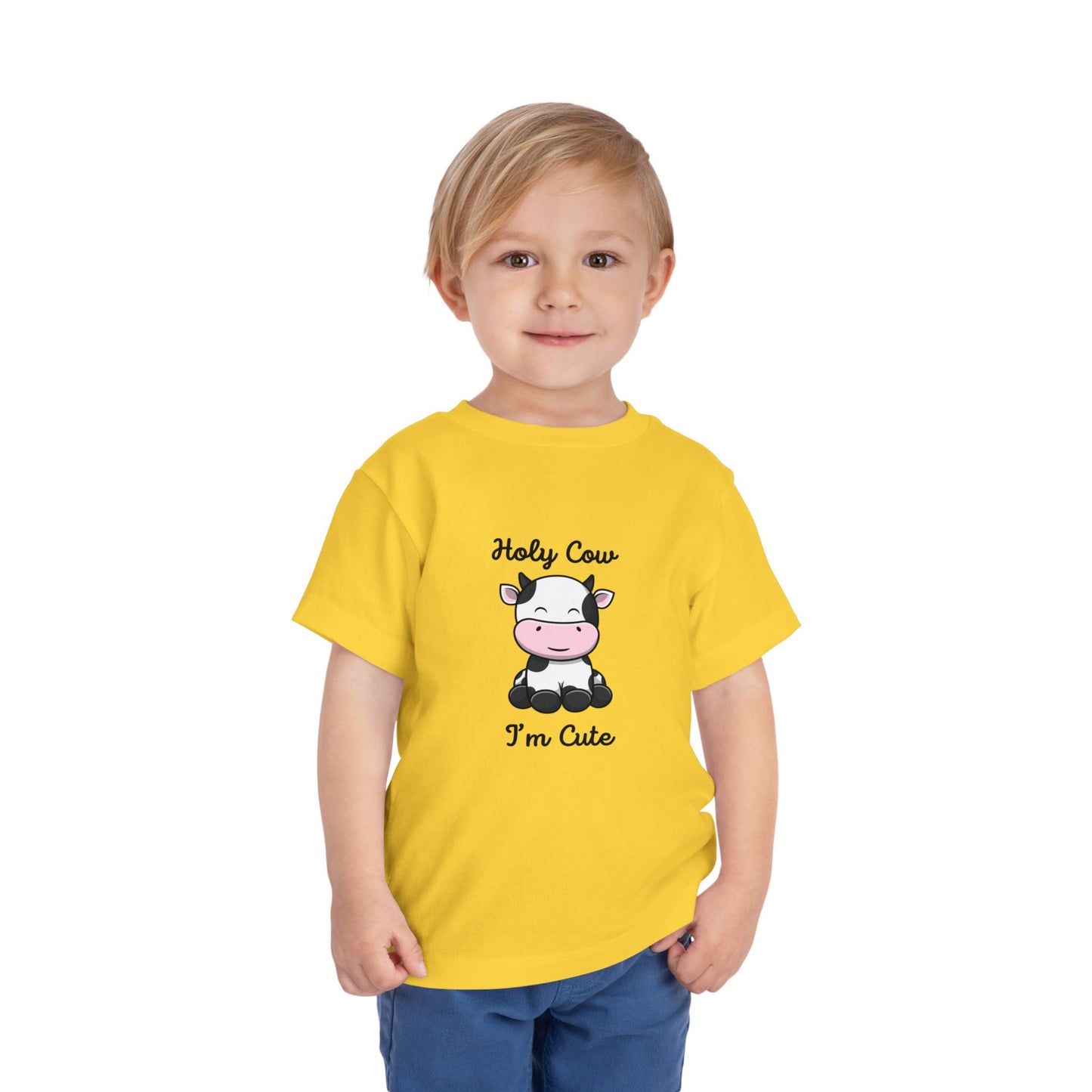 Holy Cow I'M Cute Toddler Short Sleeve Tee