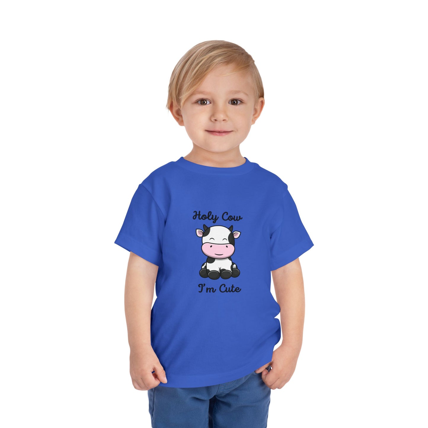 Holy Cow I'M Cute Toddler Short Sleeve Tee