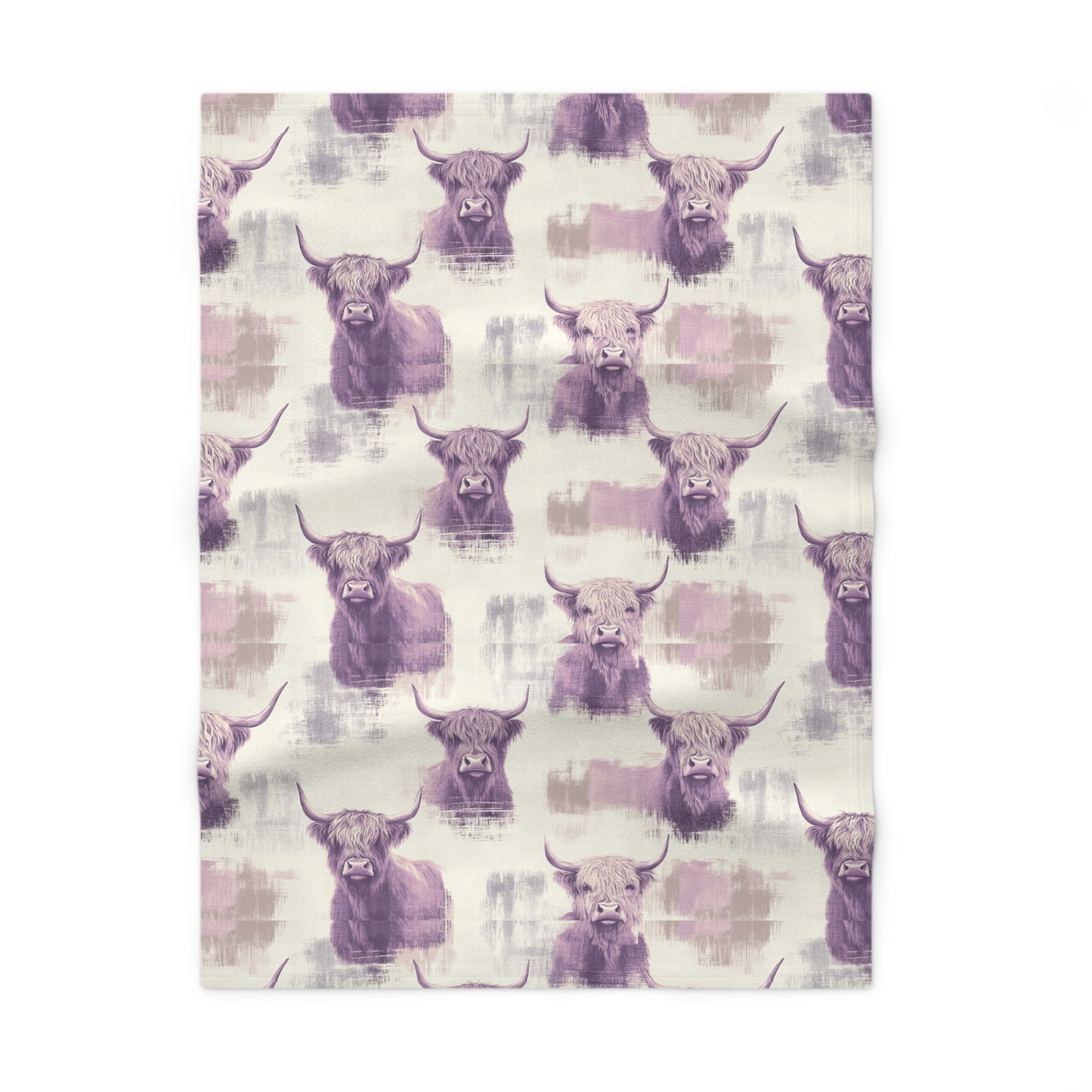 "Pastel Cow" Soft Fleece Baby Blanket