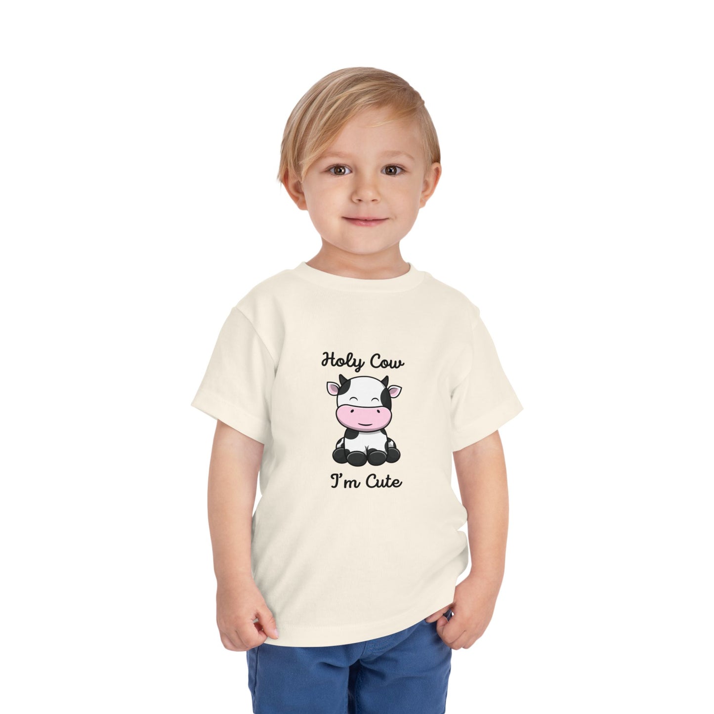 Holy Cow I'M Cute Toddler Short Sleeve Tee