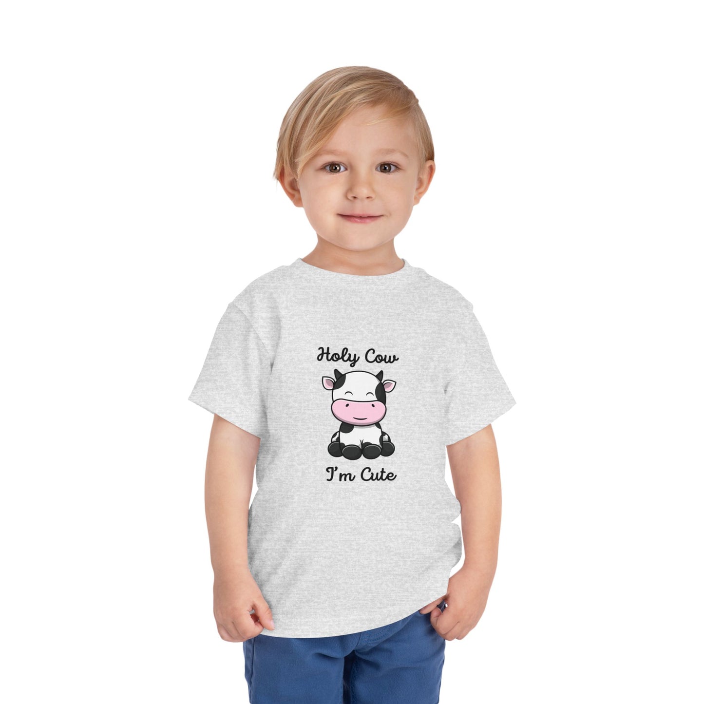 Holy Cow I'M Cute Toddler Short Sleeve Tee