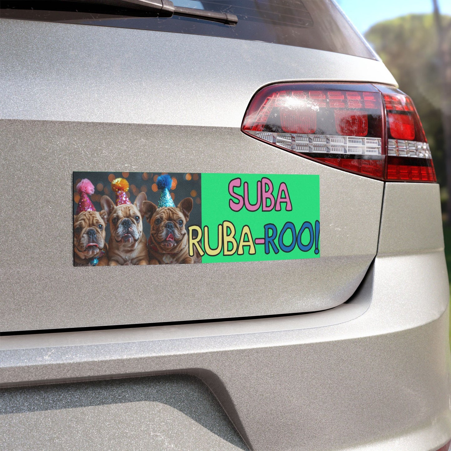 Suba Ruba Roo! Bulldog Car Magnets