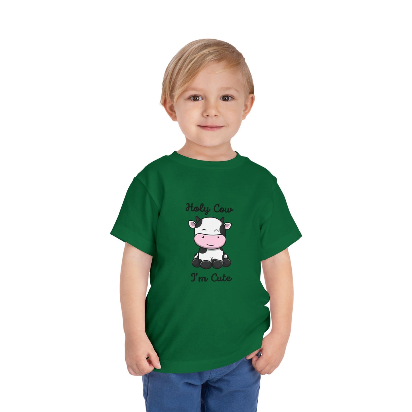 Holy Cow I'M Cute Toddler Short Sleeve Tee