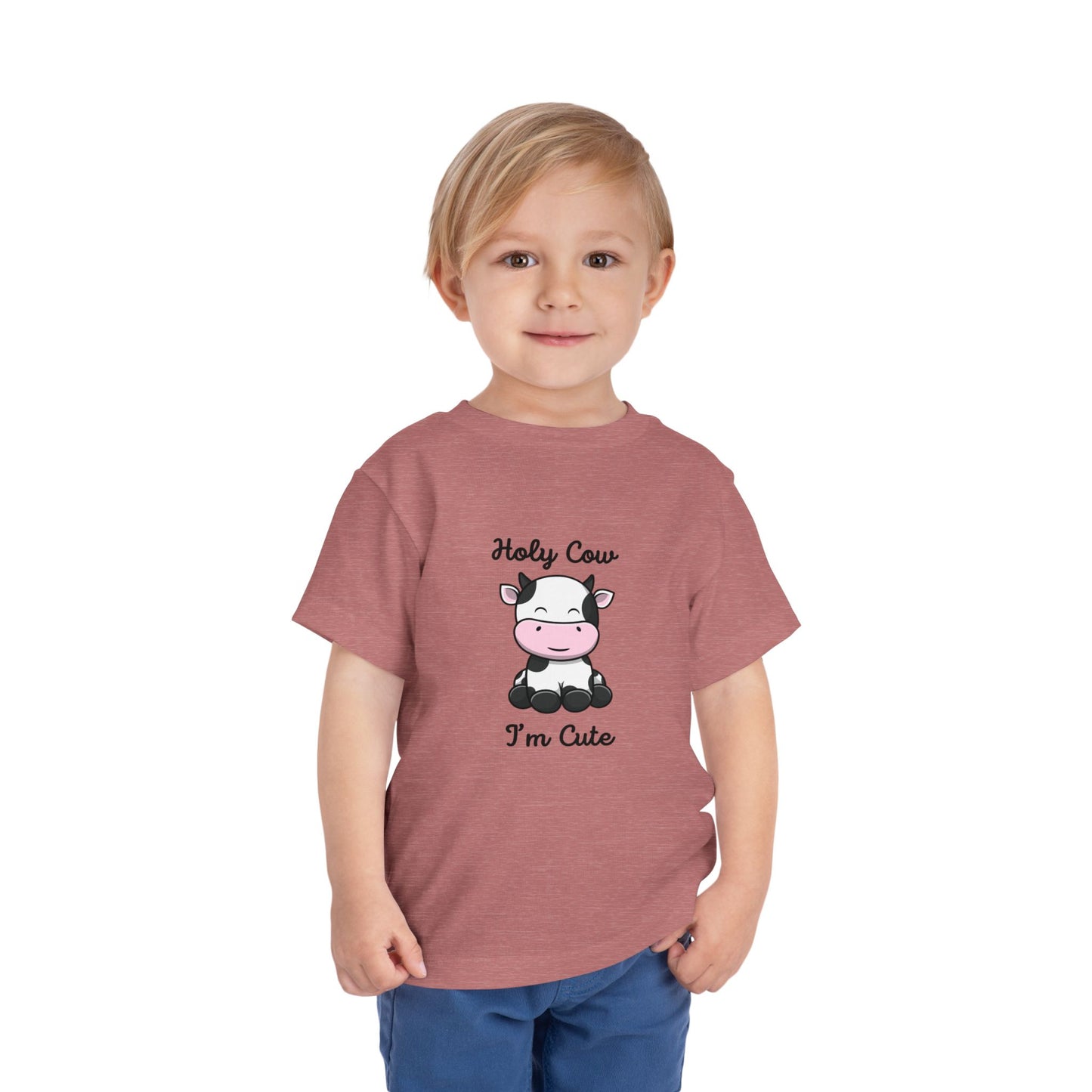 Holy Cow I'M Cute Toddler Short Sleeve Tee