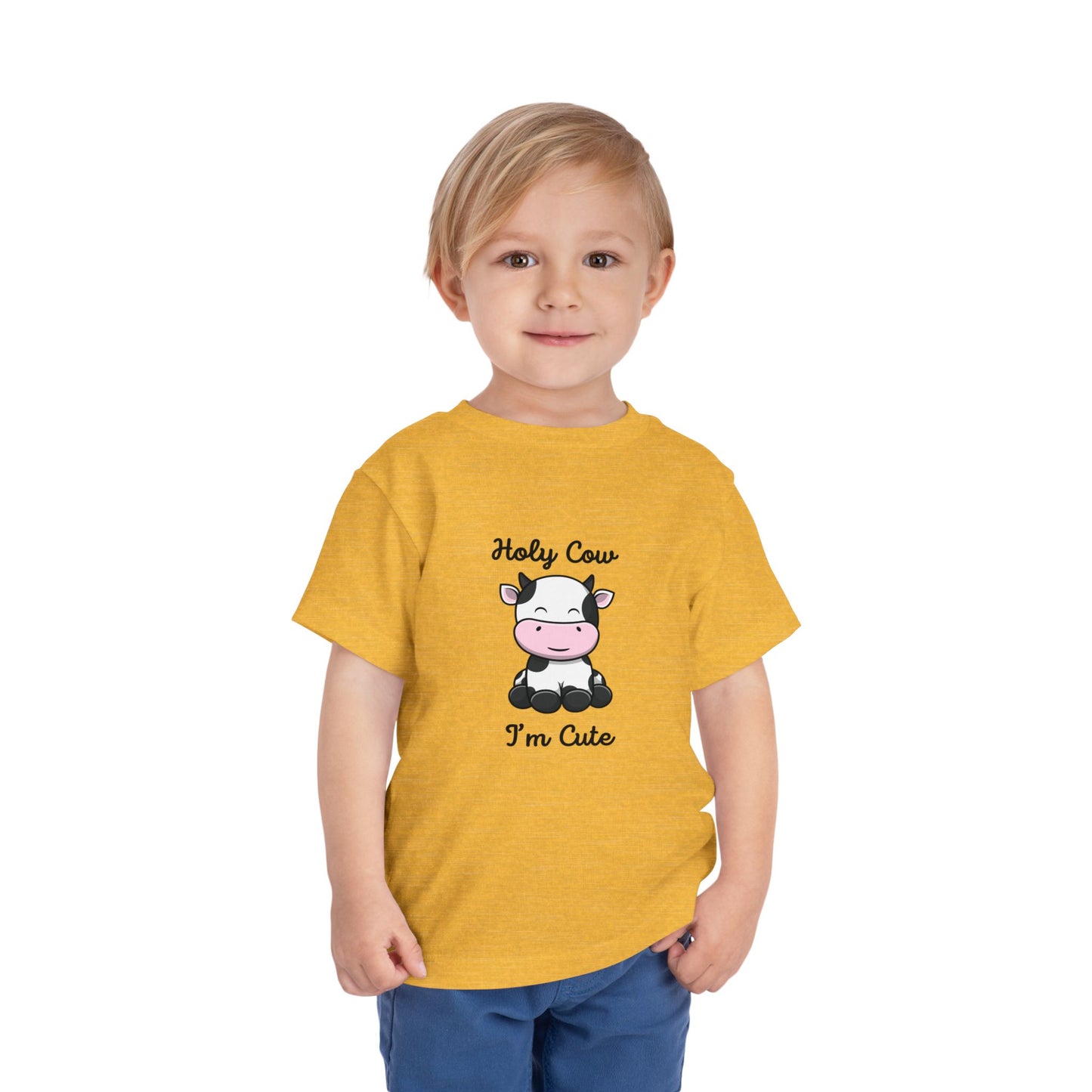 Holy Cow I'M Cute Toddler Short Sleeve Tee