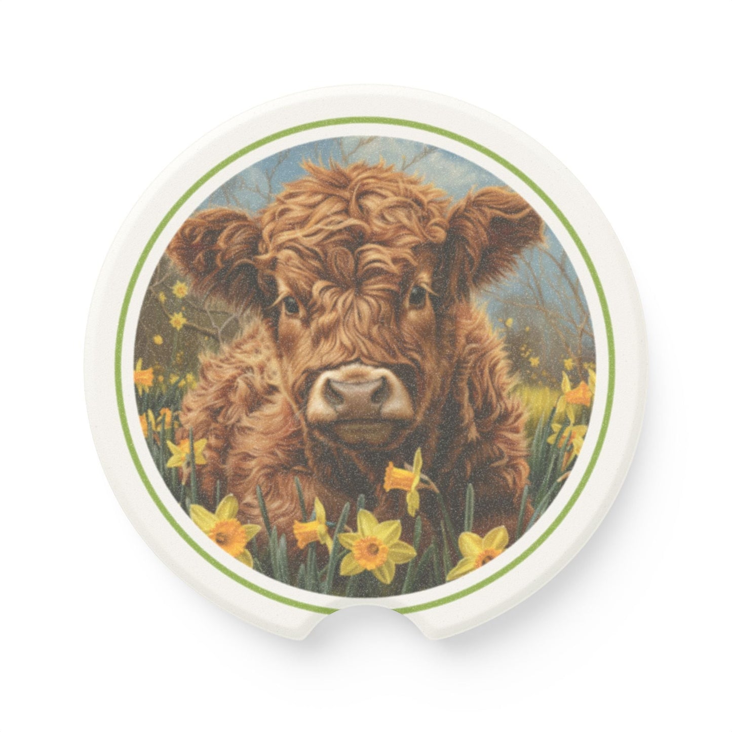 Moo Moo Subaru Cow Soapstone Car Coaster - Moobox